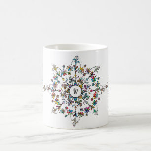 Mug Monogramme de Mandala coloré
