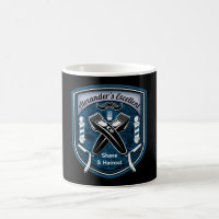 Monogramme de moustache de coiffeur de Polonais de