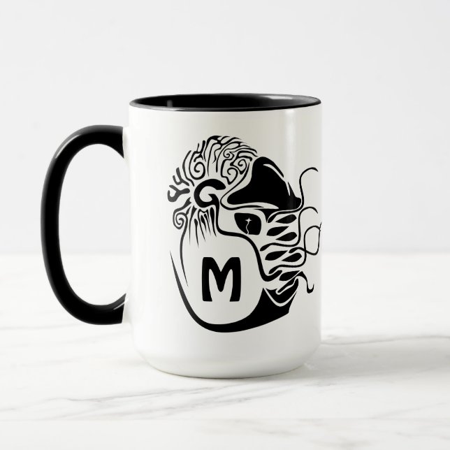 Mug Monogramme de Nautilus à Chambres Primitives (Gauche)