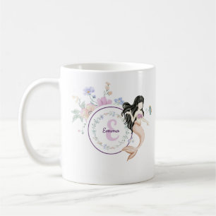 Mug Monogramme de sirènes lunaires