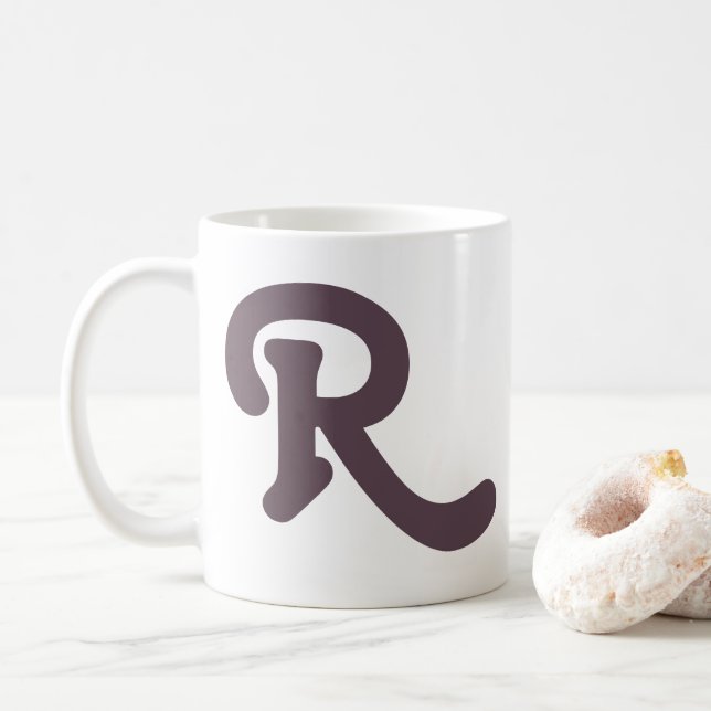 Mug Monogramme de typographie moderne (Avec donut)