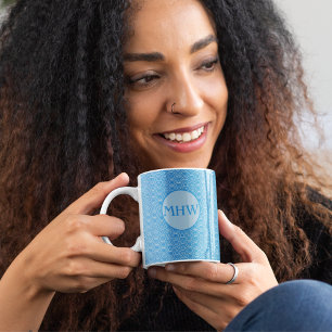 Mug Monogramme d'inspiration asiatique Zen Waves