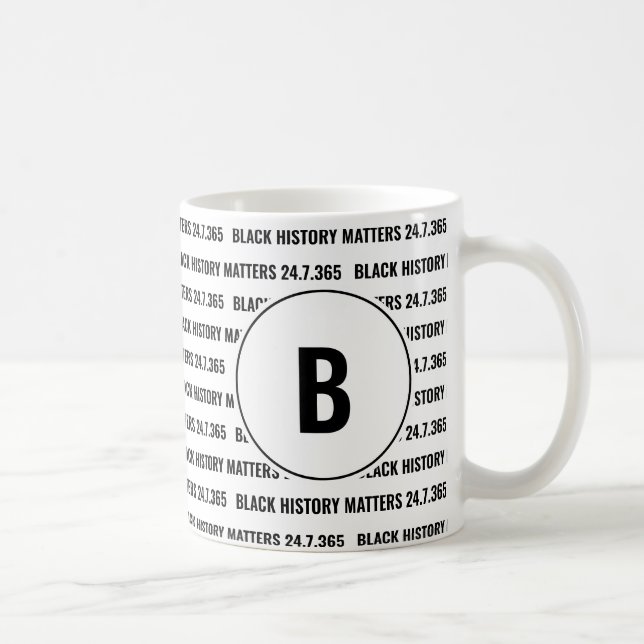 Mug Monogramme du mois de l'histoire noire personnalis (Droite)
