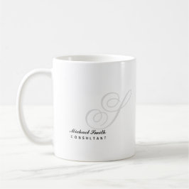 Mug Monogramme élégant de filigrane