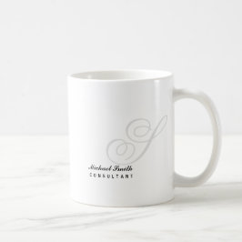 Mug Monogramme élégant de filigrane