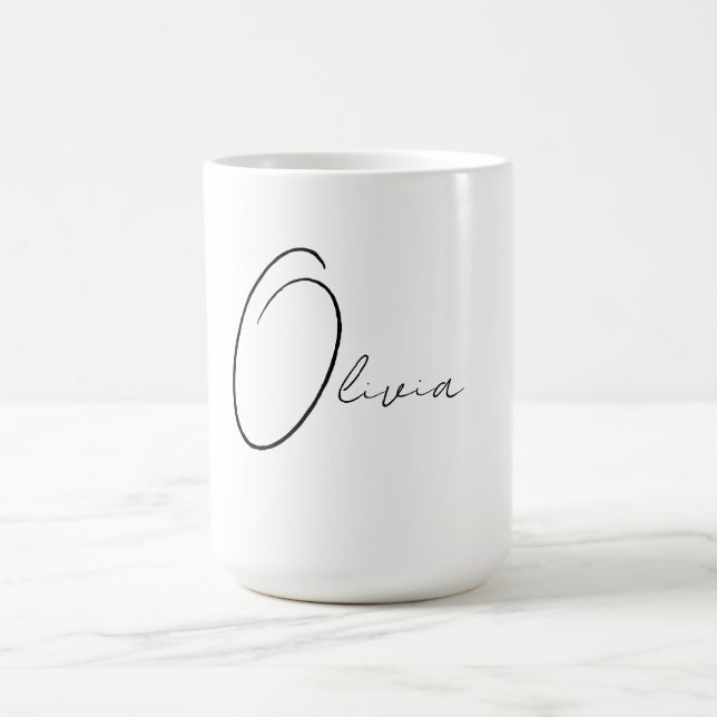 Mug Monogramme élégant personnalisé (Centre)