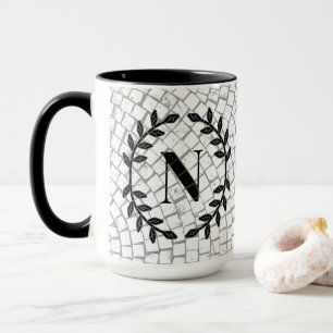 Mug Monogramme en impression mosaïque