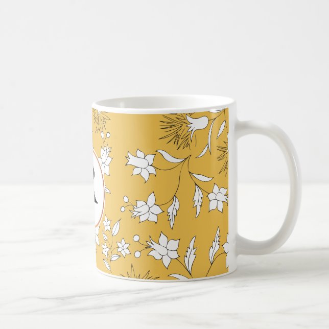 Mug monogramme et fleurs (Droite)