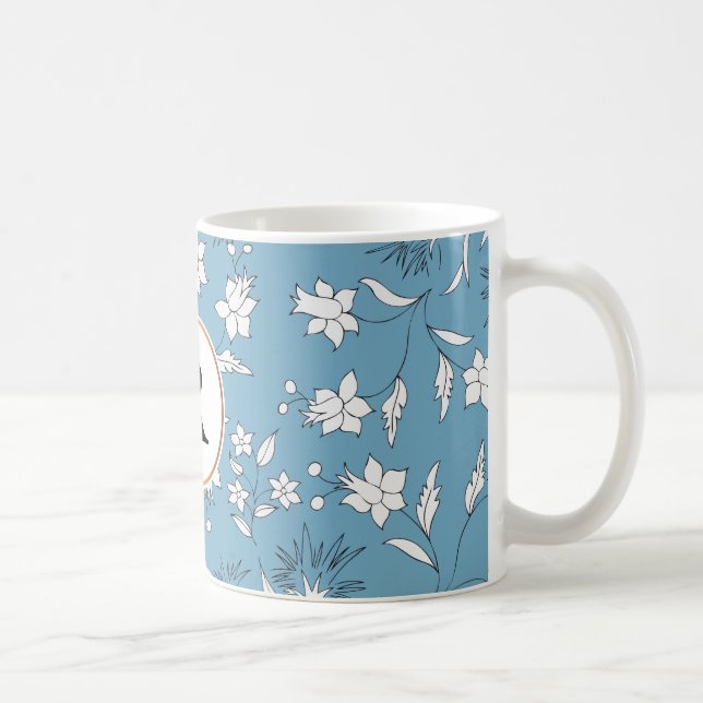 Mug monogramme et fleurs (Droite)