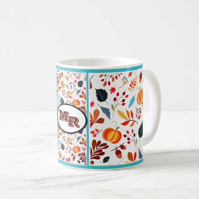 Mug Monogramme Fall Delights (Devant droit)