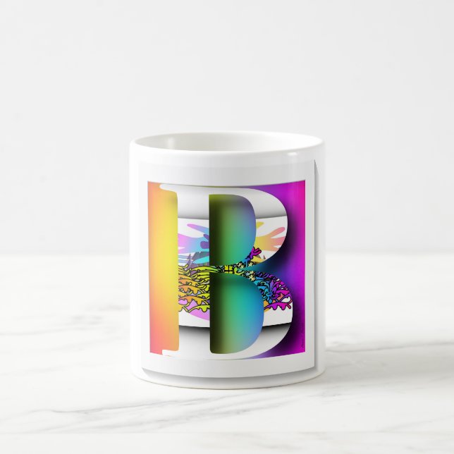 MUG MONOGRAMME FLORAL INITIAL B (Centre)