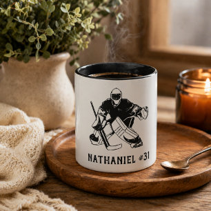 Mug Monogramme Gardien de but de hockey sur glace