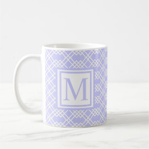 Mug Monogramme géométrique moderne en treillis Périmèt