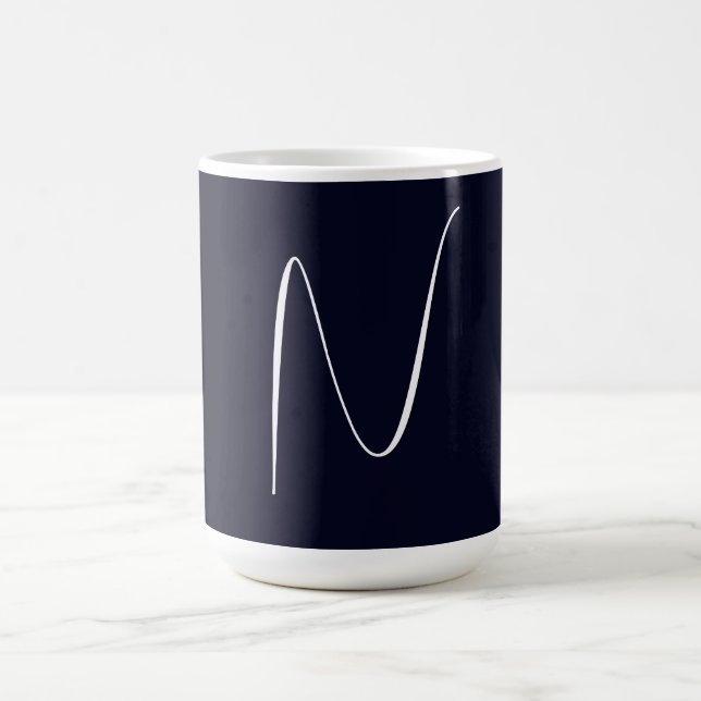 Mug Monogramme initial manuscrit professionnel simple (Centre)