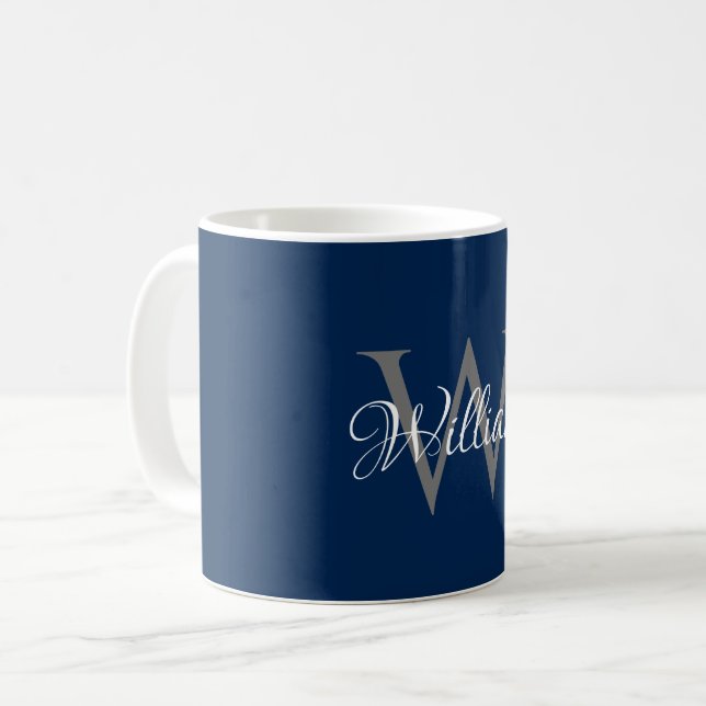 Mug Monogramme initial personnalisé (Devant gauche)