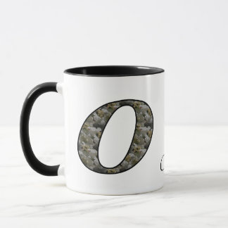 Mug Monogramme Initiale O Fleur d'Hydrangea Personnali