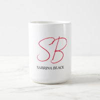 Monogramme Initiales Nom Plain Moderne Minimaliste