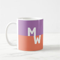 Monogramme minimaliste Carré Pastel QR Code