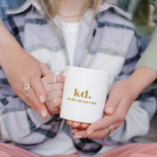 Mug Monogramme moderne et nom Conception minimaliste 4