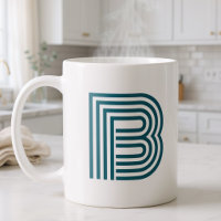 Monogramme Moderne Initiale Lettre Élégante Vert T