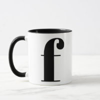 Monogramme moderne Lettre initiale Noir et Blanc