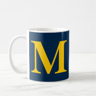 Mug Monogramme Moderne Lettre Initiale Simple