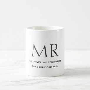 Mug Monogramme Moderne Minimaliste Uni Tendances