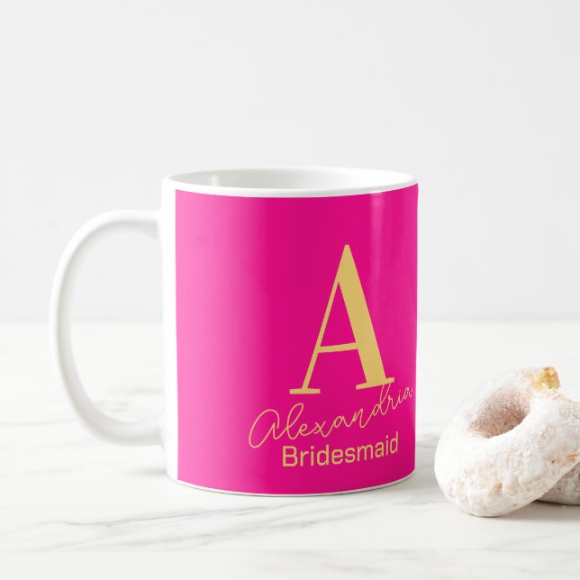 Mug Monogramme moderne personnalisée (Avec donut)