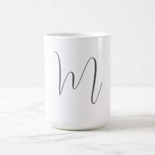 Mug Monogramme Moderne Simple Minimaliste Uni