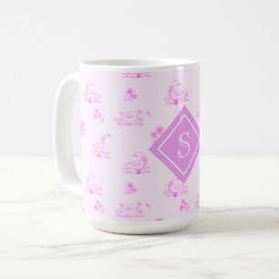 Mug Monogramme Motif de l'orignal de campagne mignonne
