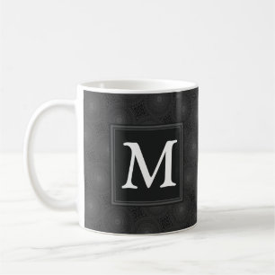 Mug Monogramme motif des cercles de charbon