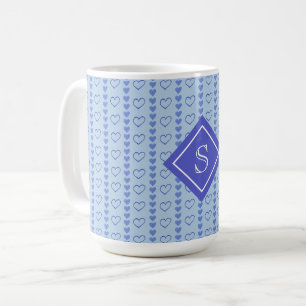 Mug Monogramme Motif des rayures cardiaques du pays