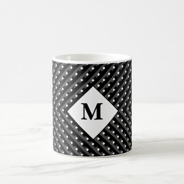 Mug Monogramme motif noir et blanc (Centre)