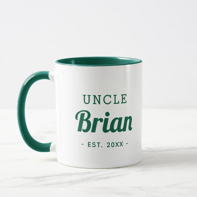Mug monogramme oncle personnalisé (Gauche)