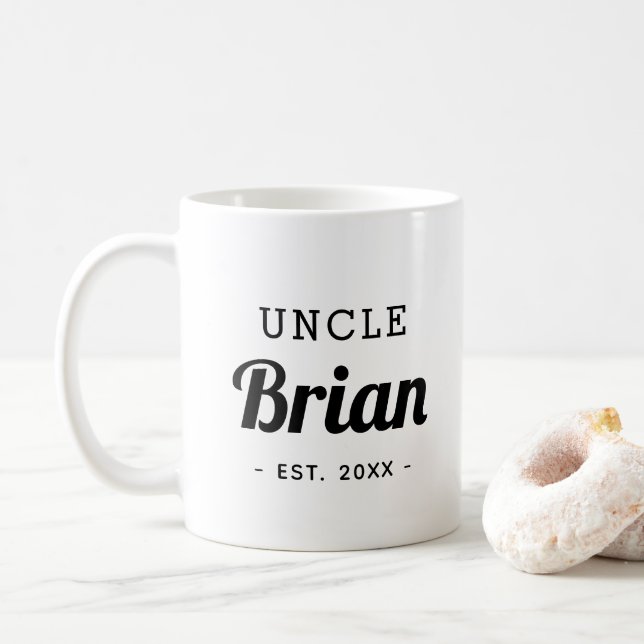 Mug monogramme oncle personnalisé (Avec donut)