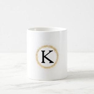 Mug Monogramme pailleté or