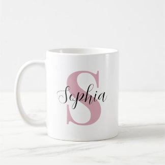 Mug Monogramme personnalisé avec initiale et nom perso