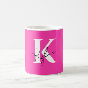 Mug Monogramme personnalisé moderne et dynamique -