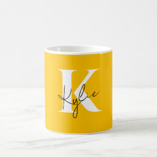 Mug Monogramme personnalisé moderne et dynamique -