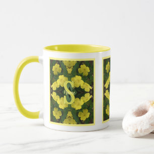 Mug Monogramme personnalisé Votre initiale Nom Géraniu