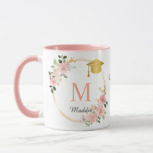 Mug Monogramme Pink Girls Graduation