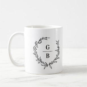 Mug Monogramme première couronne photo collage moderne