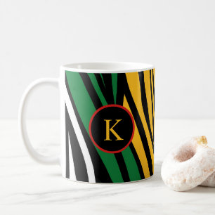 Mug Monogramme rouge vert jaune noir Mois de l'histoir
