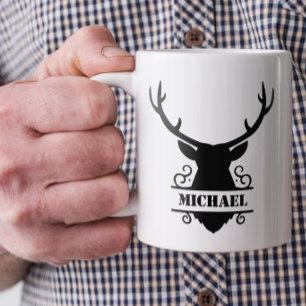 Mug Monogramme rustique Cerf
