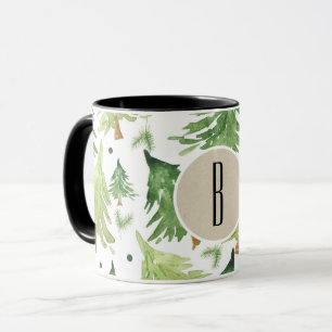Mug Monogramme rustique moderne Papier d'emballage de
