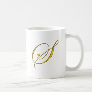 Mug Monogramme S d'or