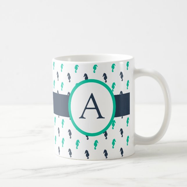 Mug Monogramme Seahorse (Droite)