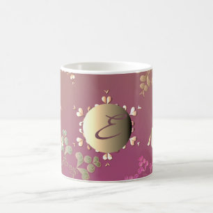 Mug Monogramme Snowflakes de vacances et rennes