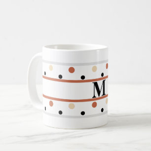 Mug Monogramme Terra Cotta Sand Pois