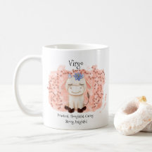 Monogramme zodiaque de couleur d'eau mûre Virgo Ma